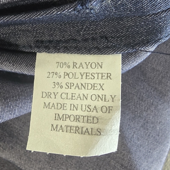 Caroline Rose Button Down 3/4 Sleeve Pocketed Shift Navy Dress XL - Picture 10 of 10